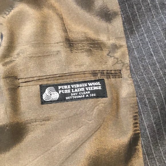 44R Pierre Cardin Grey Virgin Lambs Wool Suit - Picture 2 of 7